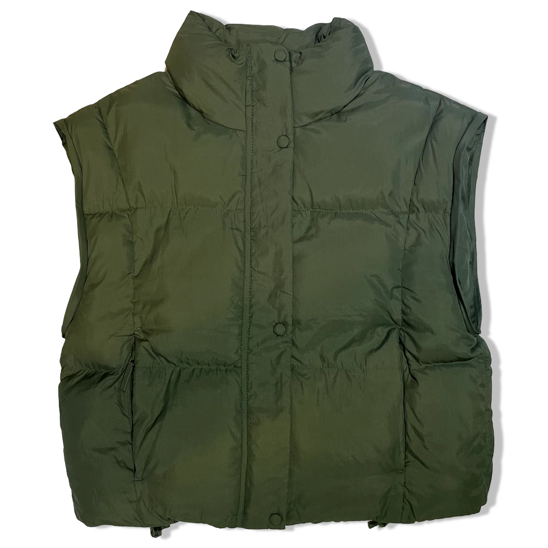 CAMPERA/CHALECO PUFFER CORTA REVERSIBLE