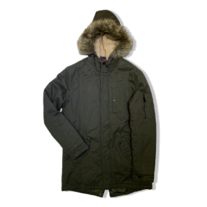 PARKA DE GABARDINA CON PIEL EN EL INTERIOR