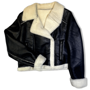 CAMPERA DE ECOCUERO CON CORDERITO