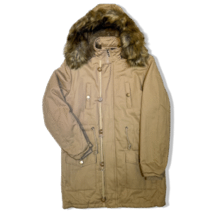 PARKA DE GABARDINA CON PIEL EN EL INTERIOR