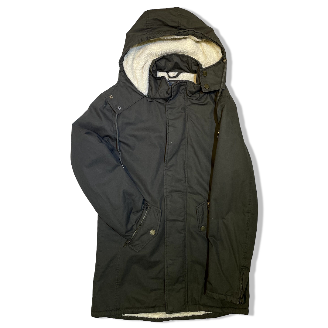 PARKA DE GABARDINA CON PIEL EN EL INTERIOR